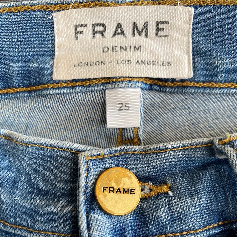 Frame denim ripped jeans